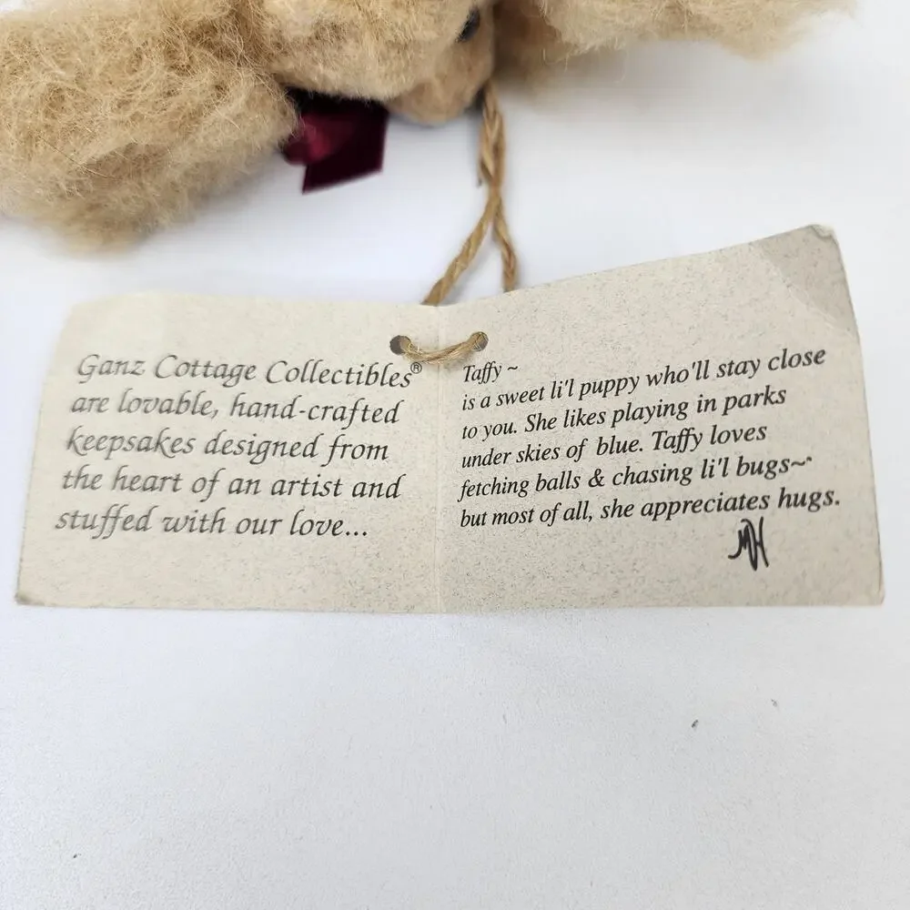 1998 Rare Ganz Cottage Collectibles Plush Dog Taffy Blonde Cocker Spaniel NWTs